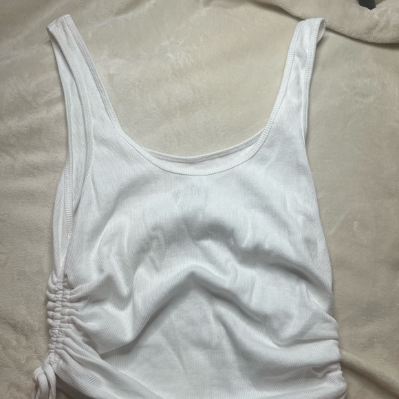 White Hollister Must Have Collection Tank With Ruched Sides - Picture 2 of 4